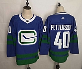 Canucks 40 Elias Pettersson Blue Adidas Jersey,baseball caps,new era cap wholesale,wholesale hats